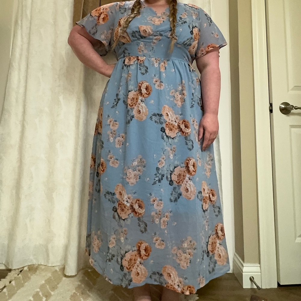 Plus size floral dress